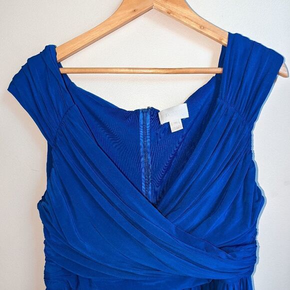 J. CREW Cobalt Blue Flowy Dress Plus Size 16 - Picture 3 of 12